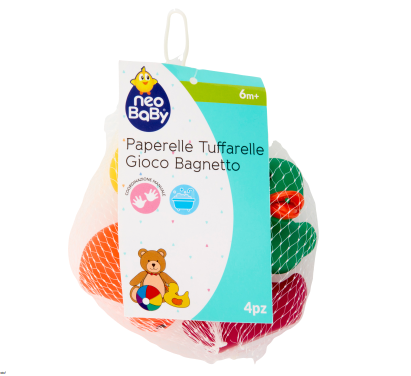 GIOCHI NEOBABY BAGNETTO PAPERELLE X4