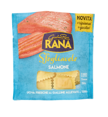RANA SFOGLIAVELO RIPIENI SALMONE GR.250