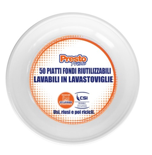 PIATTI PRESTO FONDI PS E.RIGIDI PZ.50 GR.700