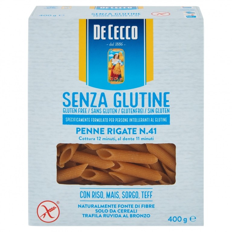 PASTA DE CECCO S/GLUT.PENNE RIG.N.41 GR400