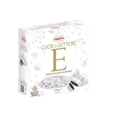 CONFETTI CRISPO CUOR DI LETTERA"E" GR250