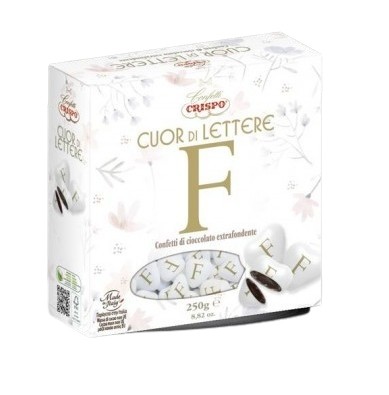 CONFETTI CRISPO CUOR DI LETTERA"F" GR250