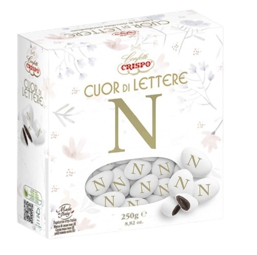 CONFETTI CRISPO CUOR DI LETTERA"N" GR250