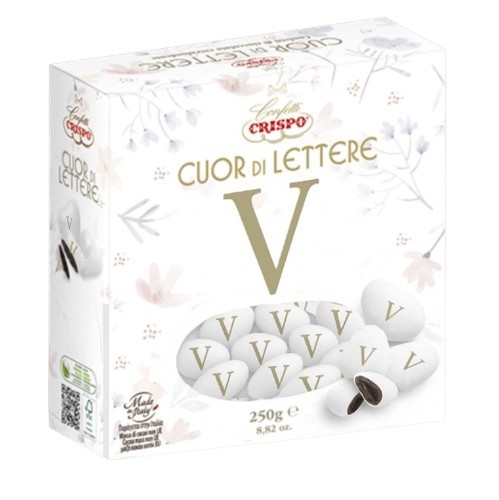 CONFETTI CRISPO CUOR DI LETTERA"V" GR250