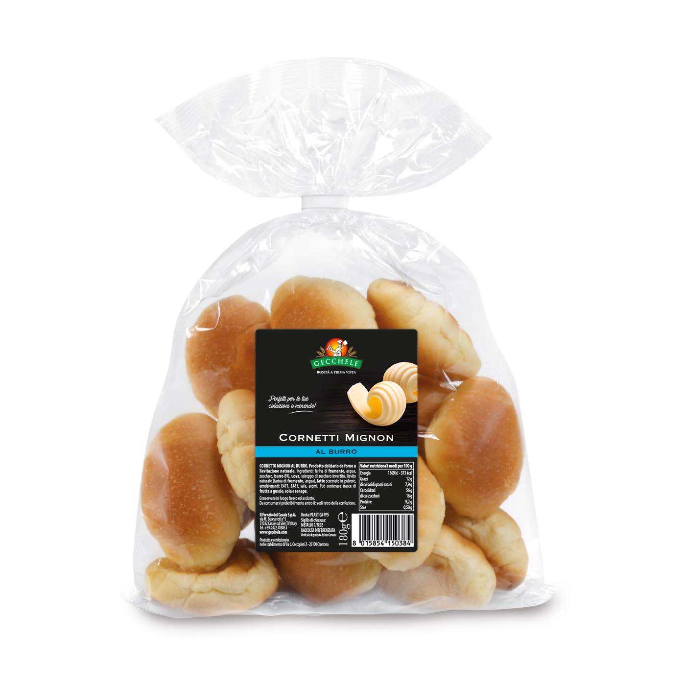GECCHELE CORNETTI MIGNON AL BURRO 180G            