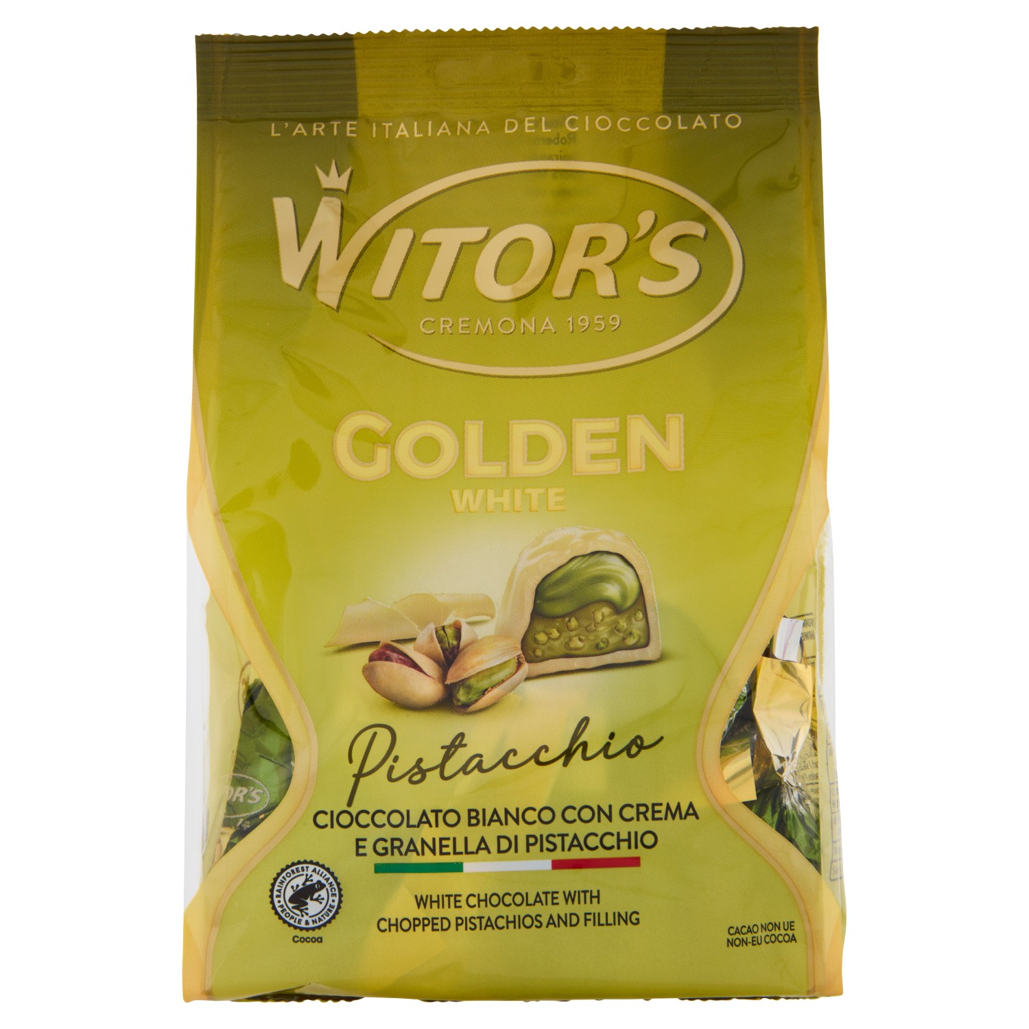 WITOR'S PRALINE GOLDEN PISTACCHIO WHITE GR.200 BS
