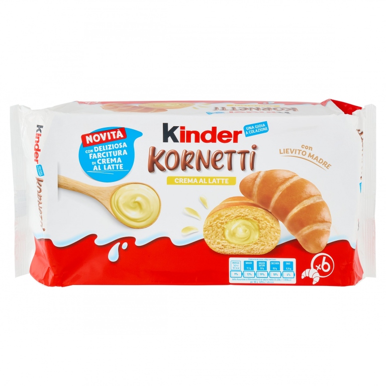 FERRERO KINDER CORNETTI CREMA AL LATTE T6 270G    