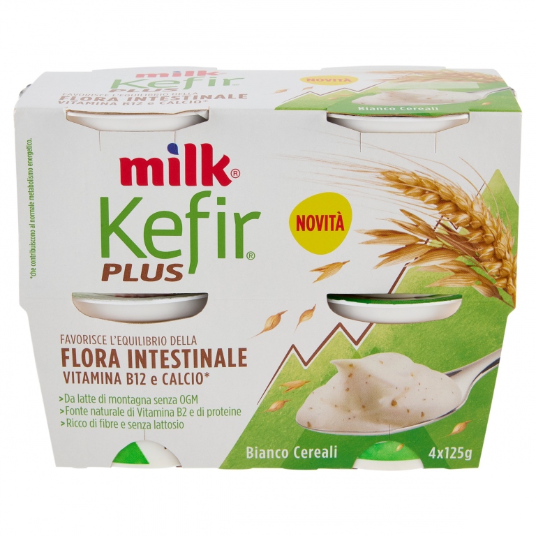 MILK KEFIR PLUS FLORA B.CO CEREALI 4X125GR        