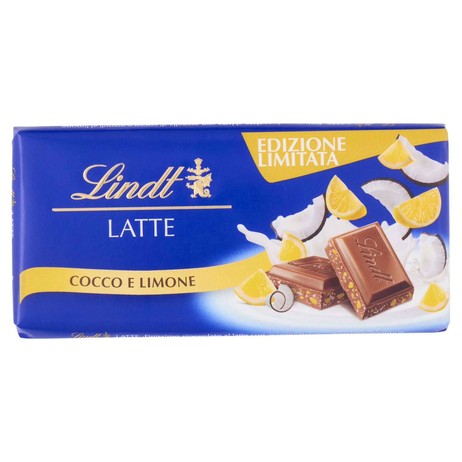 LINDT TAV. FONDENTE COCCO E LIMONE GR.100         