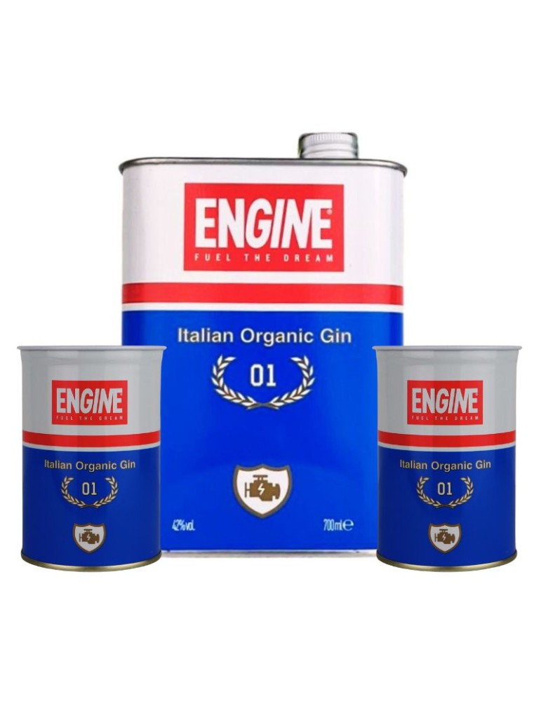 GIN ENGINE CL.70 LATTA CONF.+2 BICCHIERI
