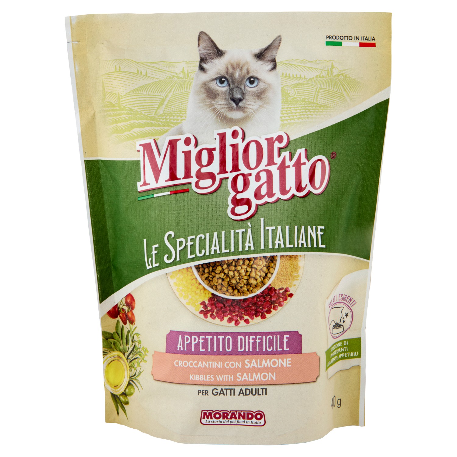 MORANDO GATTO APPETITO DIFFICLE CROC.SALMONEGR.400
