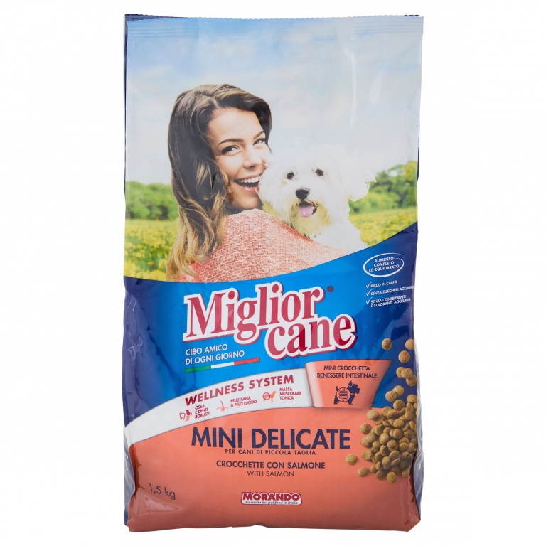MORANDO CANE MINI DELICATE SALMONE CROCC.KG,1,5