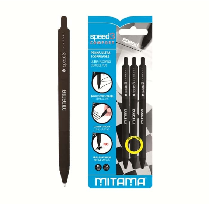 PENNA A SCATTO SPEED 3 CONFORT NERO BL.3