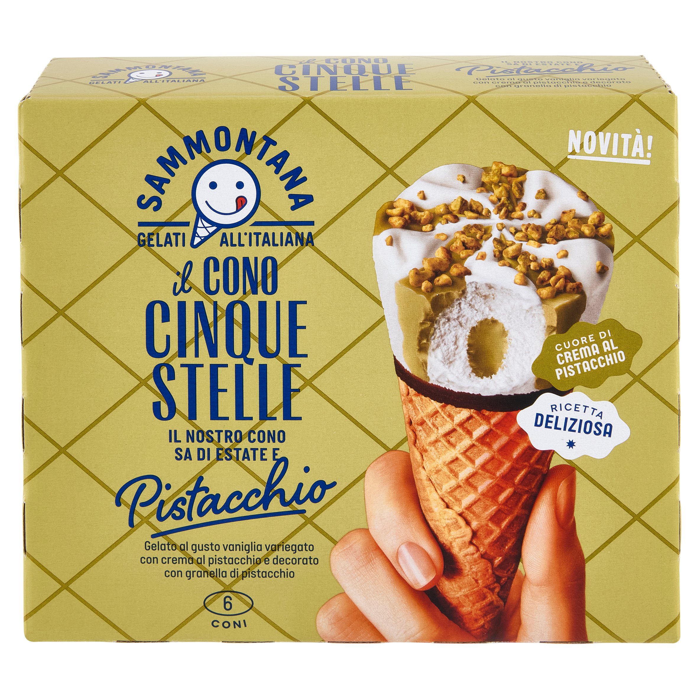 SAMMONTANA 6 CONO CINQUE STELLE PISTACCHIO G360