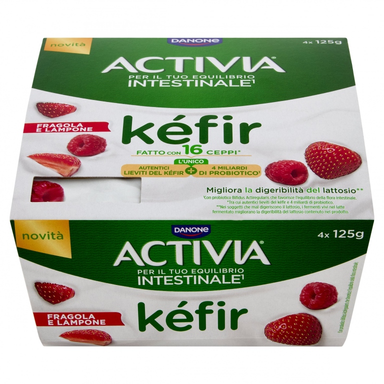 ACTIVIA KEFIR FRAGOLA LAMPONE GR.125X4