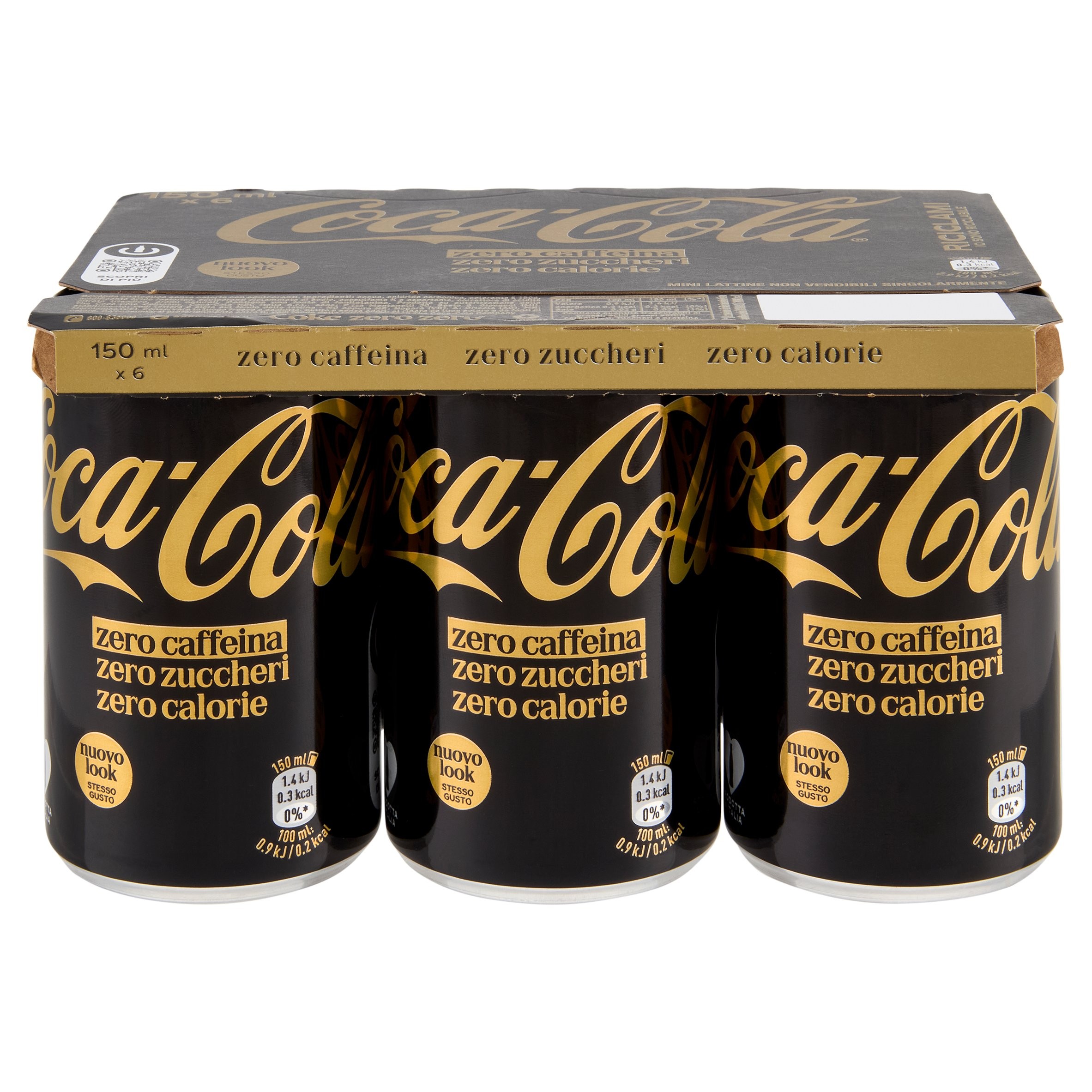 COCA COLA ZERO ZERO LATTINA MINICAN CL.15X6