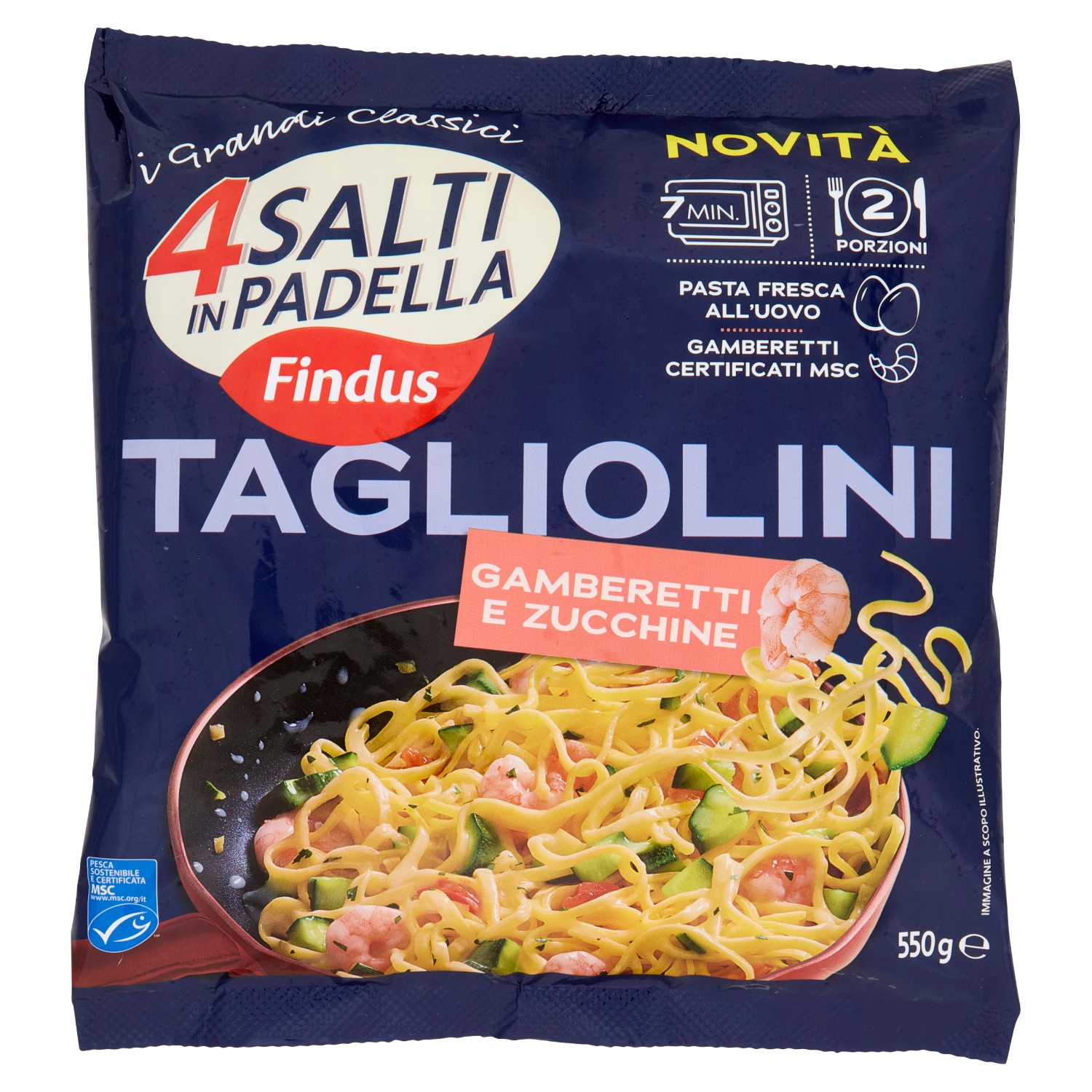 TAGLIOLINI GAMBERETTI/ZUCCHINE FINDUS G550