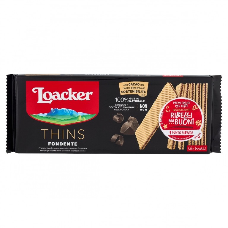 WAFER LOACKER FONDENTE DARK NOIR GR.150           