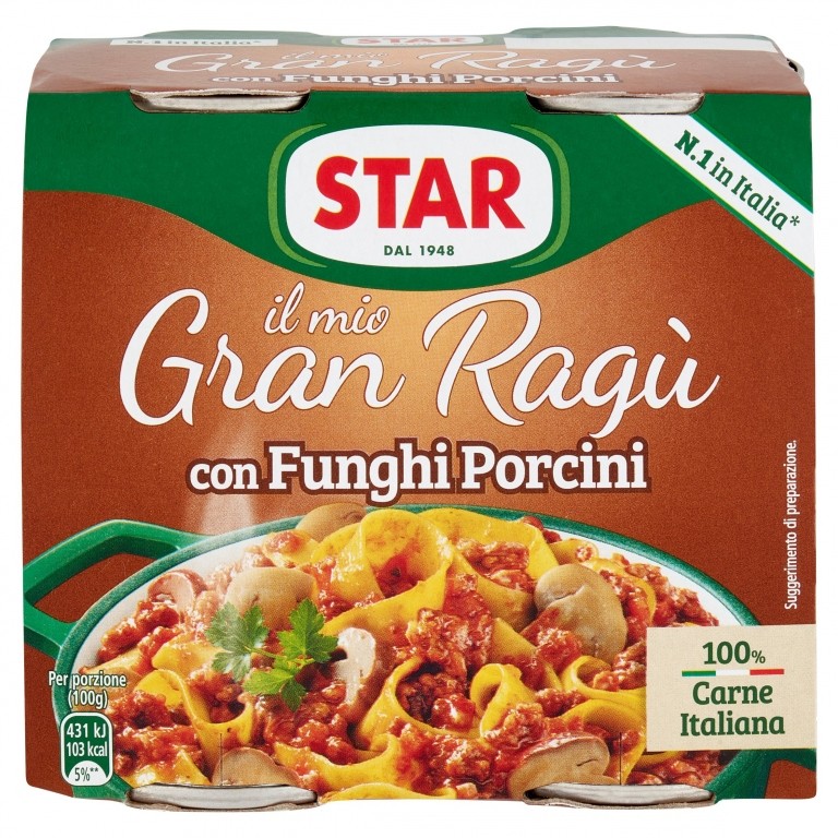 STAR GRANRAGU' FUNGHI PORC.GR180X2