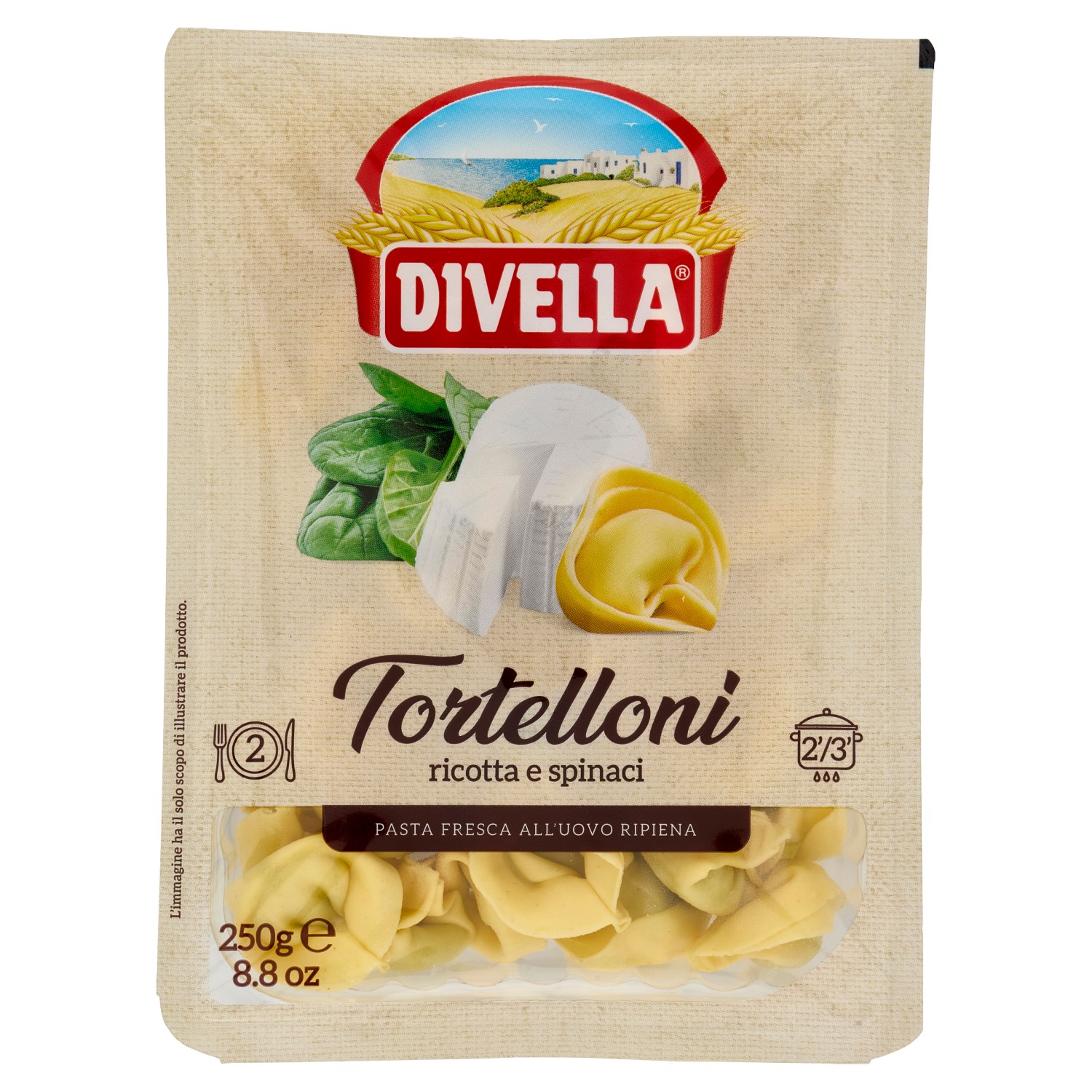 TORTELLONI DIVELLA FRESCHI RICOTTA E SPINACI GR250