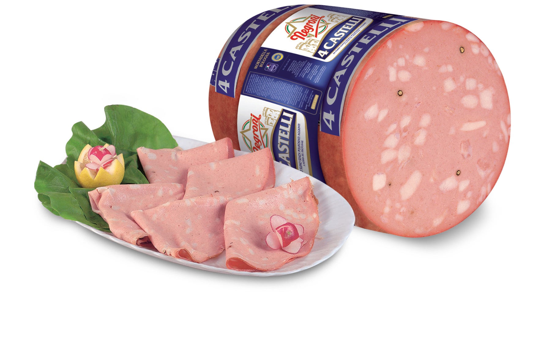 MORTADELLA 4 CASTELLI NEGRONI AL KG.              