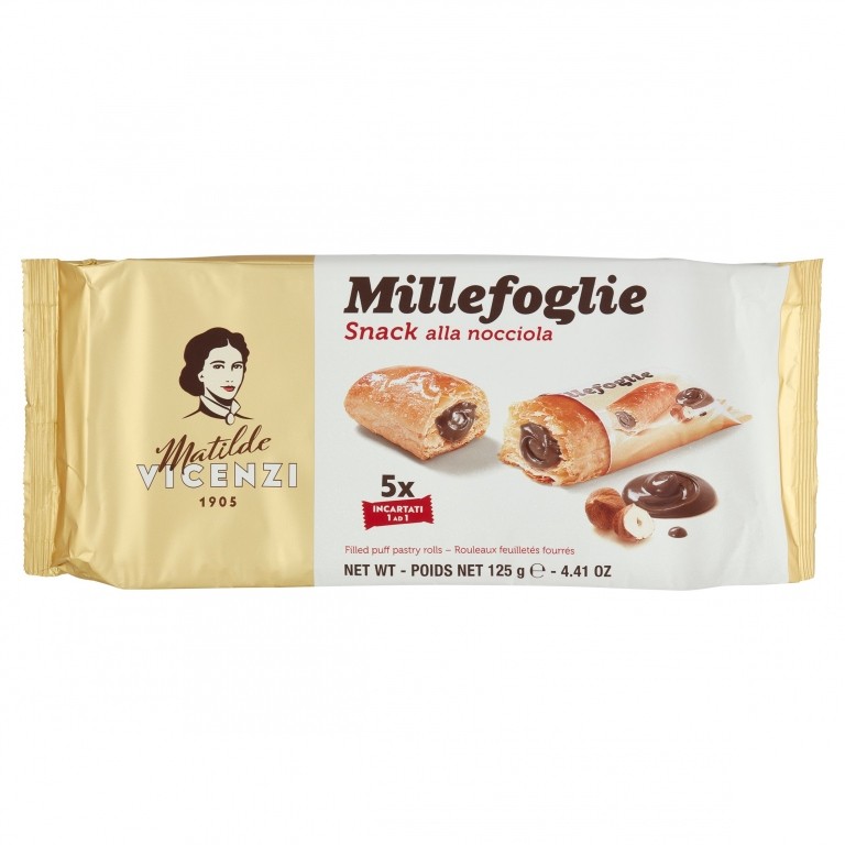 MILLEFOGLIE VICENZI SNACK CREMA NOCC.GR.125       