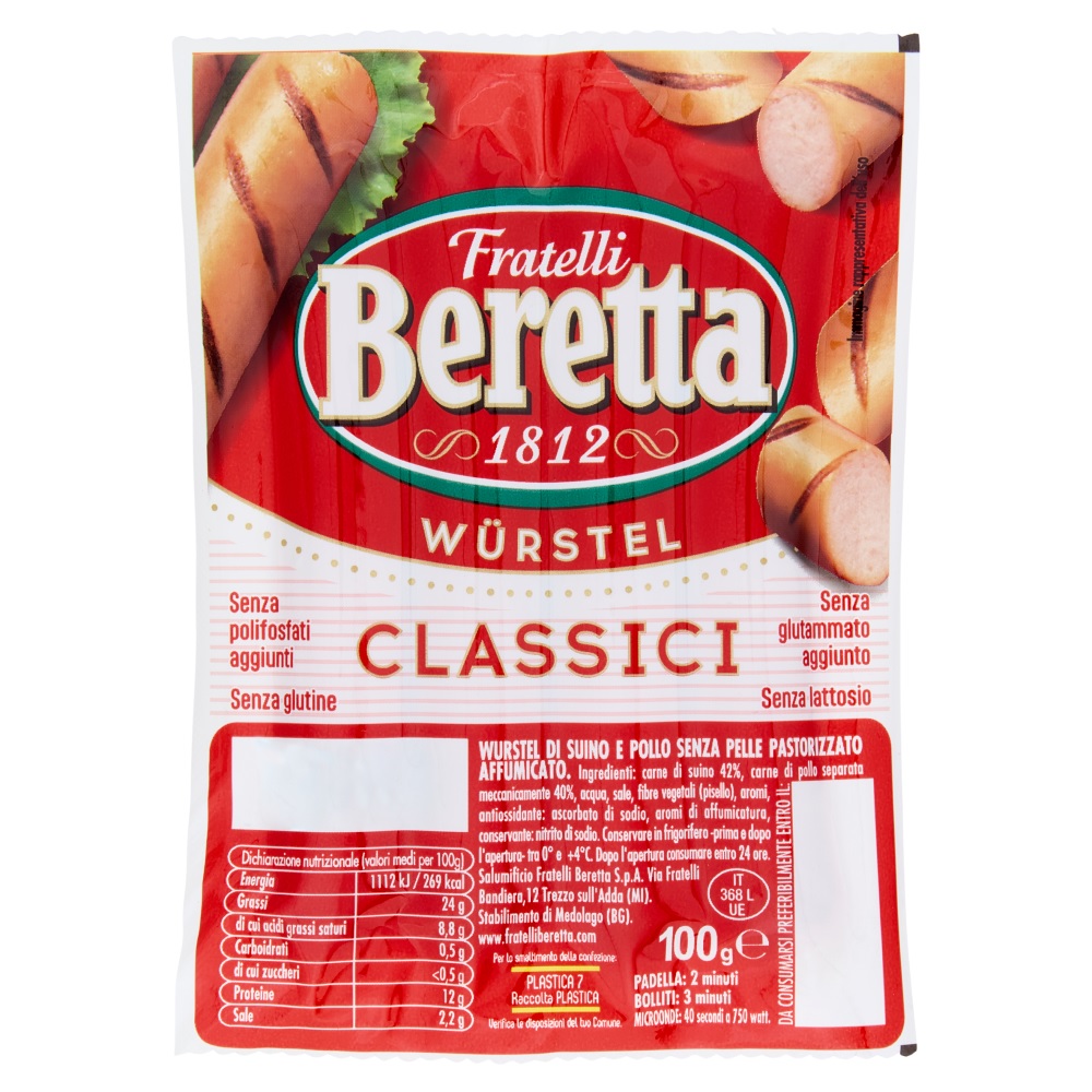 WURSTEL BERETTA CLASSICI GR.100