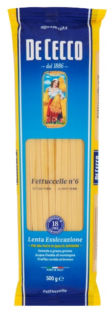 PASTA DE CECCO N.6 FETTUCCELLE GR500