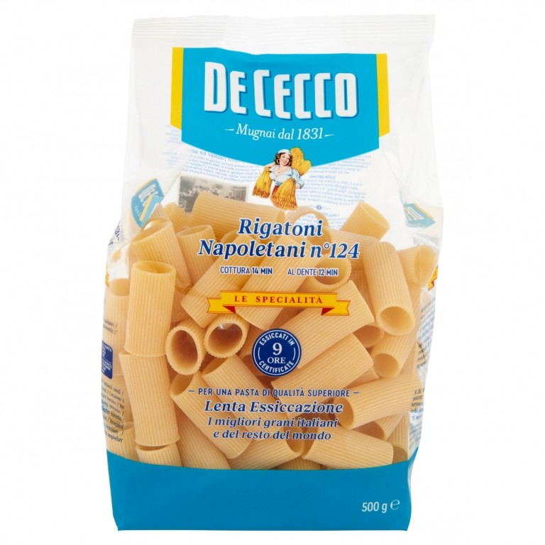 PASTA DE CECCO RIGATONI NAP.124 G500