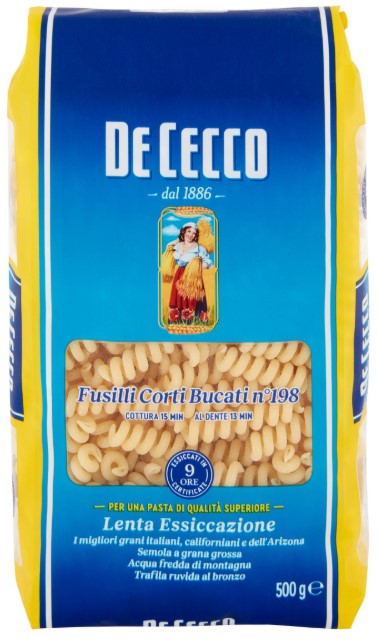 PASTA DE CECCO FUSILLI B.CORTI N.198 GR500