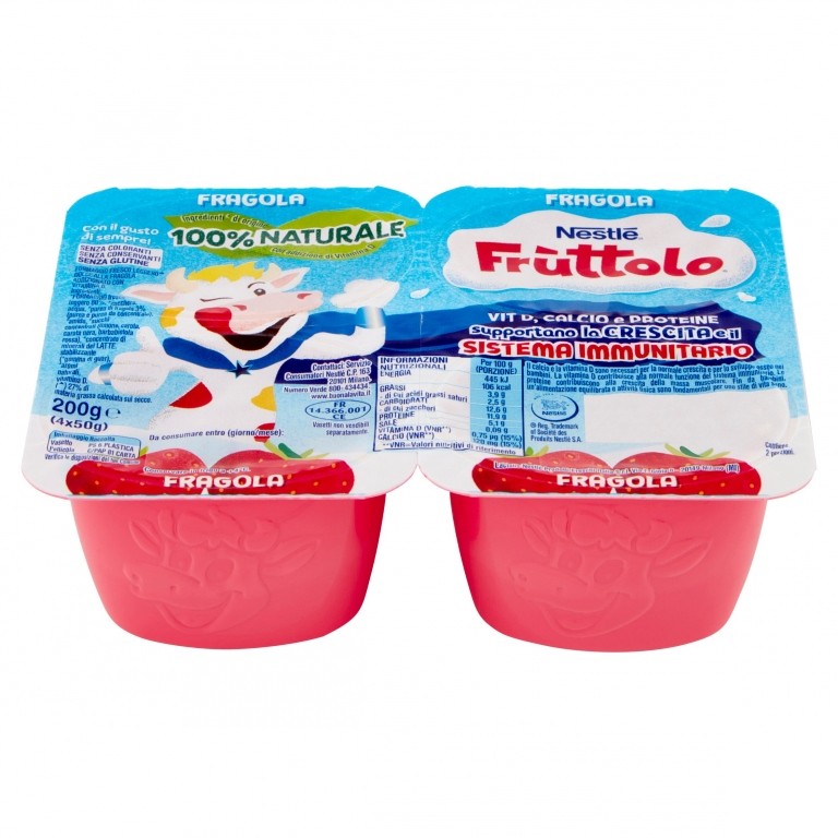 FRUTTOLO FRAGOLA GR.200 4X50                      