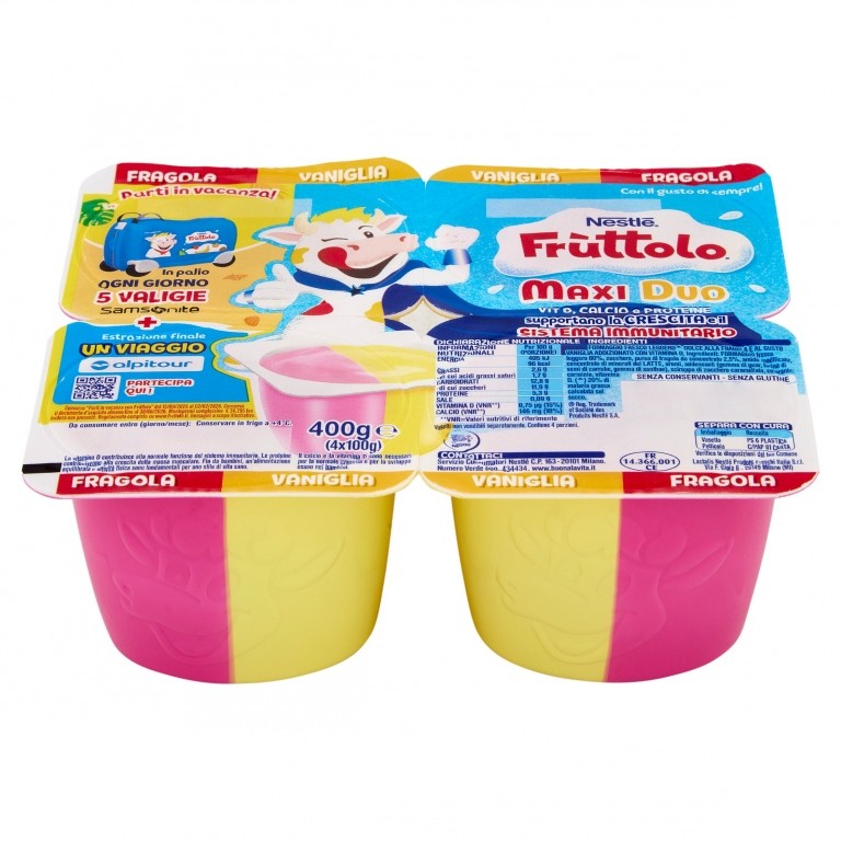 FRUTTOLO MAXIDUO FRAGOLA/VANI 4X100GR.            