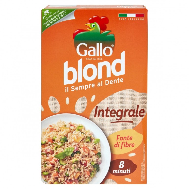 RISO GALLO BLOND INTEGRALE KG.1