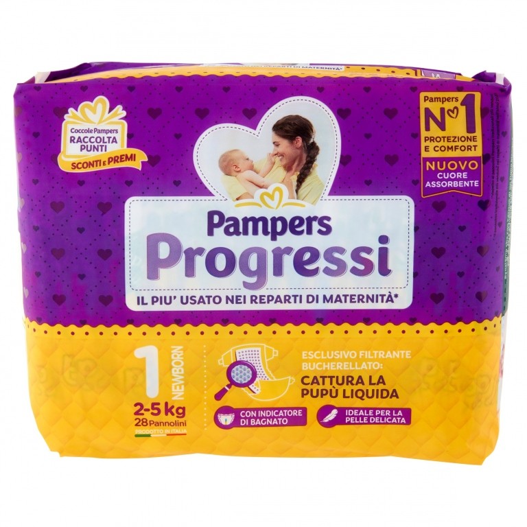 PANN.PAMPERS PROGRESSI PZ.28 KG.2-5 NEWBORN