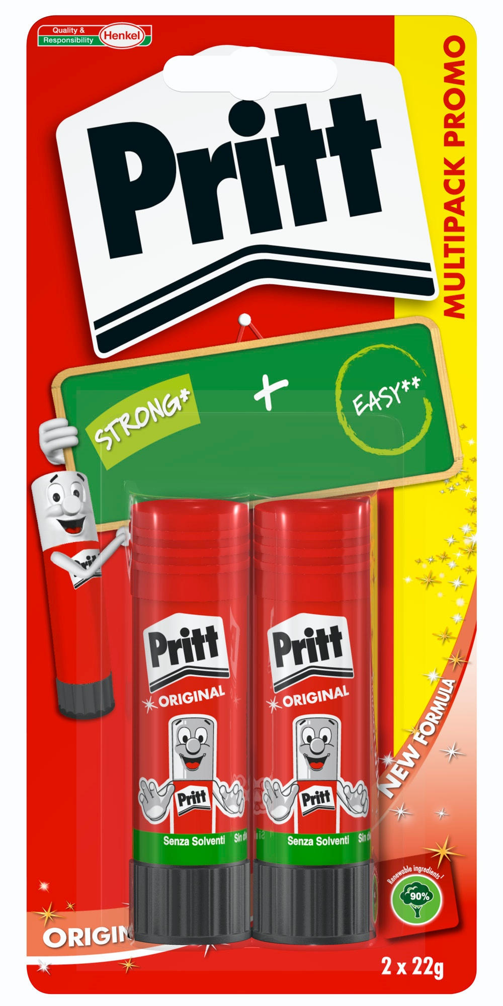 PRITT COLLA STICK GR.11 X2 + 1 OMAGGIO            